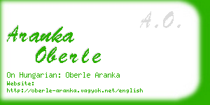 aranka oberle business card